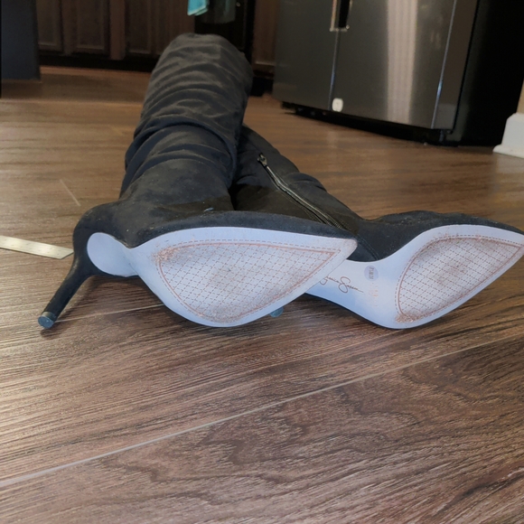 Jessica Simpson Black Heeled Boots - Picture 6 of 7